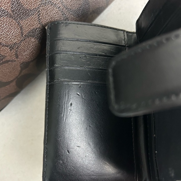 Coach Signature Brown and Black Tote with Wallet - Picture 10 of 16
